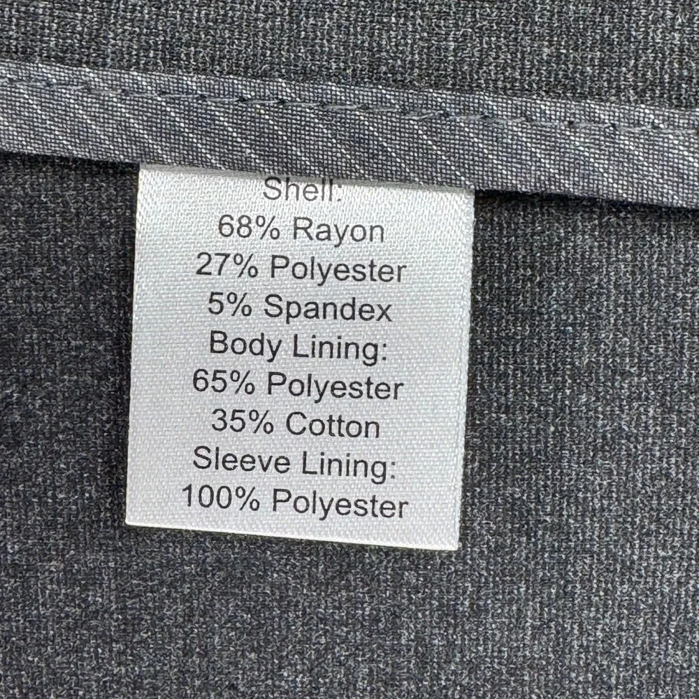 Joseph Abboud Mens Gray Knit Blazer Sport Coat Elbow Patches Size M
